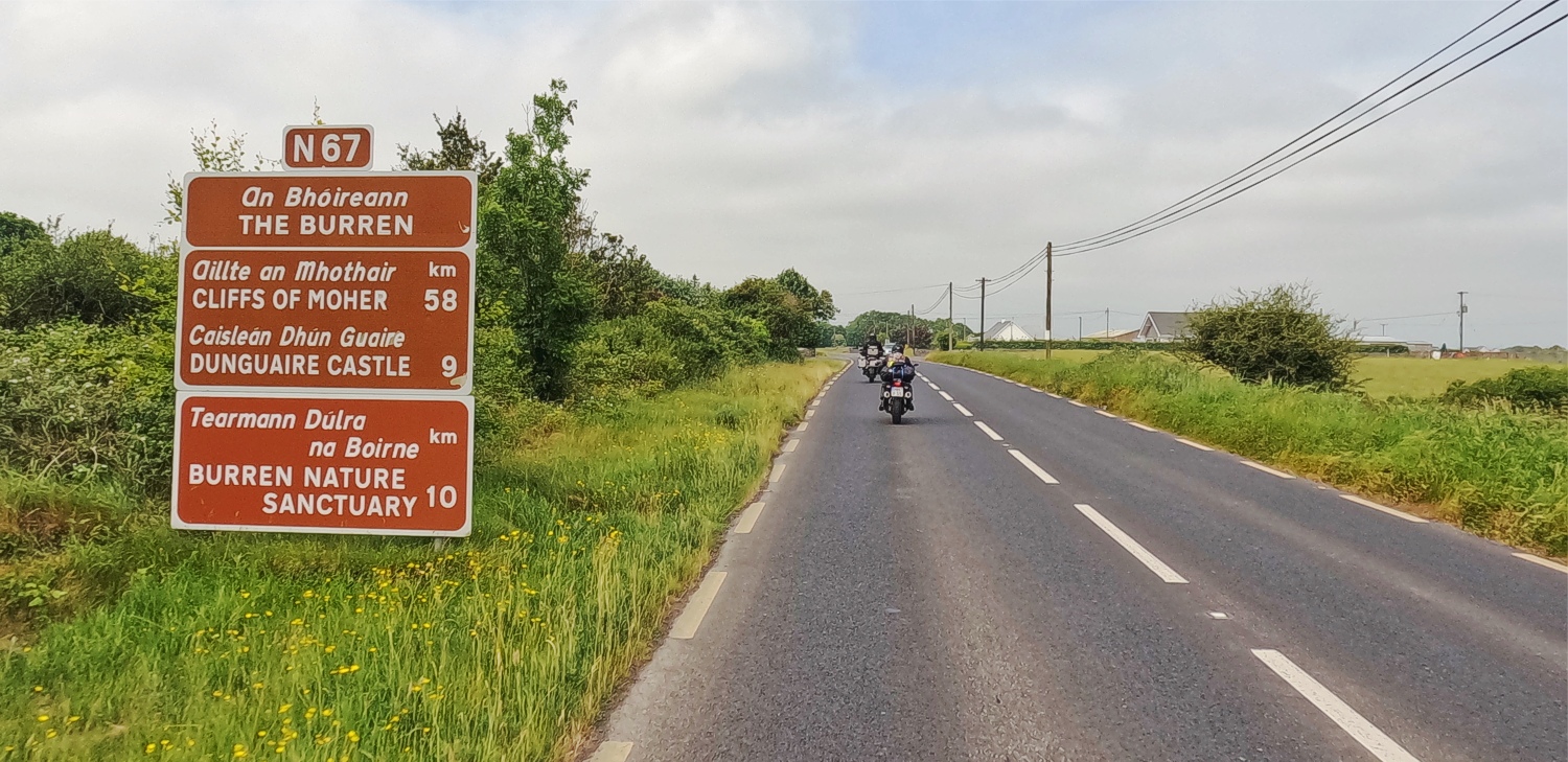 Hinweisschild Burren