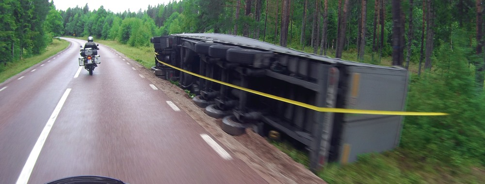 umgekippter LKW