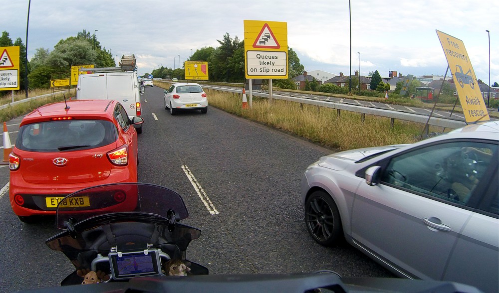 Queues likely on slip road